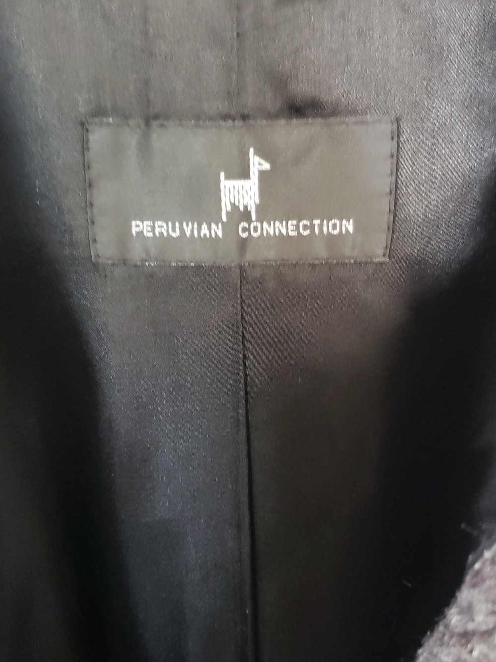 Peruvian Connection Charcol Gray Mens  Lined Jacket M - Picture 7 of 9